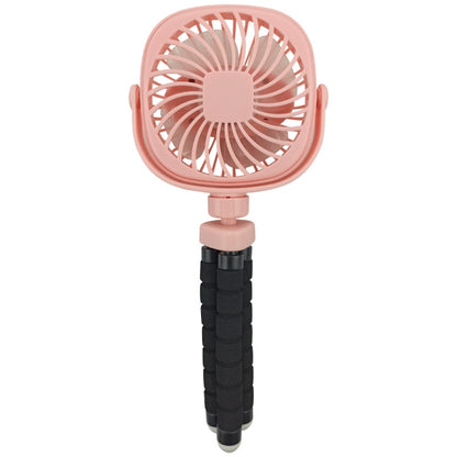 Octopus Stroller Deformation Fan Desktop Portable Handheld USB Small Fan, Colour: 2200mAh Pink - Electric Fans by PMC Jewellery | Online Shopping South Africa | PMC Jewellery | Buy Now Pay Later Mobicred