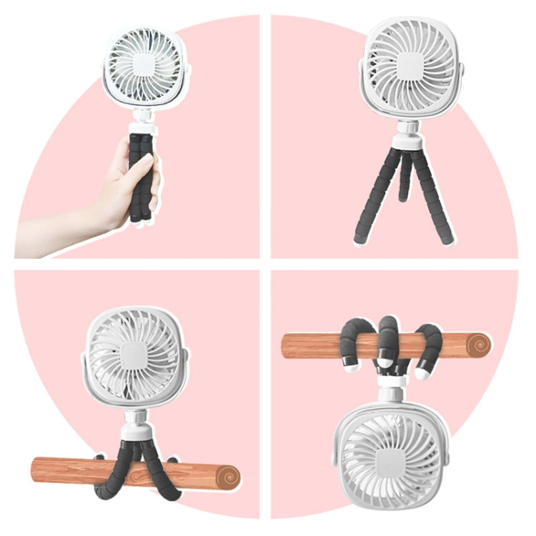 Octopus Stroller Deformation Fan Desktop Portable Handheld USB Small Fan, Colour: 2200mAh Pink - free shipping - PMC TechLife - Order now!