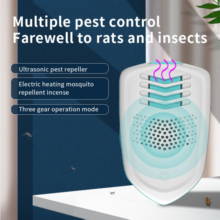 Pest Repeller Ultrasonic Mosquito Repeller Incense Heating Plug-In Mouse Repeller US Plug( White) - Repellents by PMC Jewellery | Online Shopping South Africa | PMC Jewellery | Buy Now Pay Later Mobicred