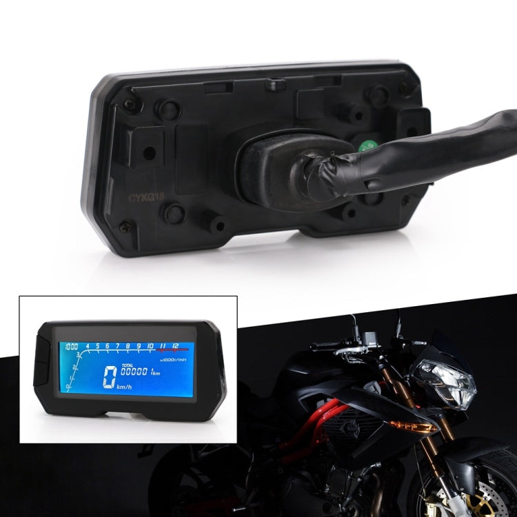 6 Gear Universal Motorcycle LCD Digital Speedometer Odometer - Electrical Instruments by PMC Jewellery | Online Shopping South Africa | PMC Jewellery | Buy Now Pay Later Mobicred