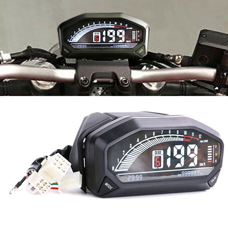 Motorcycle Universal LCD Instrument HD Display Speed Table 6 File Electronic Digital Table - Electrical Instruments by PMC Jewellery | Online Shopping South Africa | PMC Jewellery | Buy Now Pay Later Mobicred