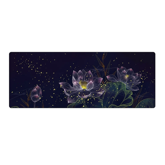 400x900x4mm Locked Large Desk Mouse Pad(2 Lotus) - Mouse Pads by PMC Jewellery | Online Shopping South Africa | PMC Jewellery | Buy Now Pay Later Mobicred