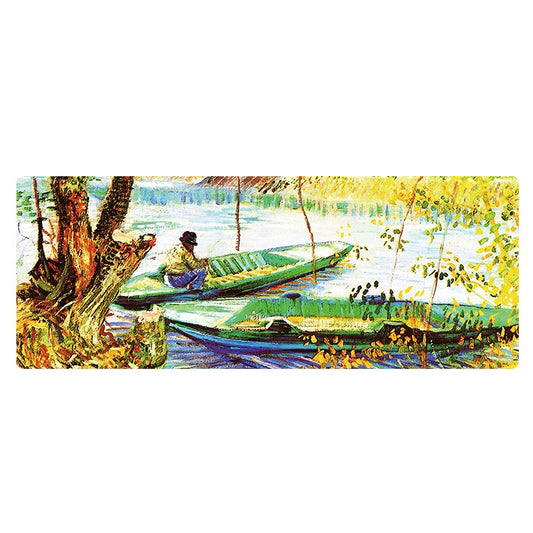 400x900x4mm Locked Am002 Large Oil Painting Desk Rubber Mouse Pad(Fisherman) - Mouse Pads by PMC Jewellery | Online Shopping South Africa | PMC Jewellery | Buy Now Pay Later Mobicred