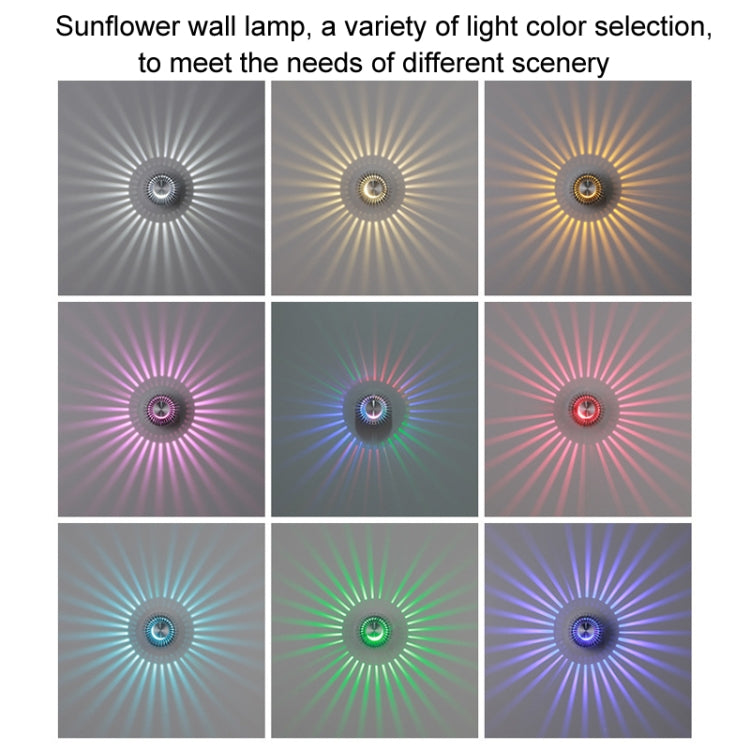 LED Aluminum Aisle Light Sunflower Corridor Lamp Decorative Light, Power source: Visible Installation 1W(Warm White) - Novelty Lighting by PMC TechLife | Online Shopping South Africa | PMC TechLife | Buy Now Pay Later Mobicred