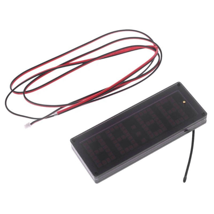 LED Dot Matrix Clock Car Thermometer Battery Voltage Measurement(White) - Clocks & Car Meters by PMC TechLife | Online Shopping South Africa | PMC TechLife | Buy Now Pay Later Mobicred