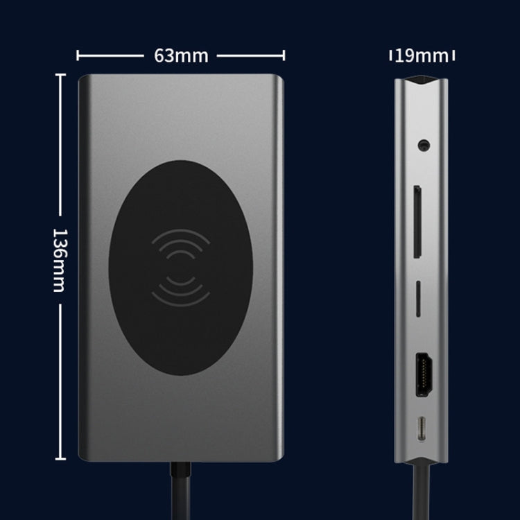 BX13V 13 In 1 Type-C Docking Station Wireless Charging Hub - USB HUB by PMC Jewellery | Online Shopping South Africa | PMC Jewellery