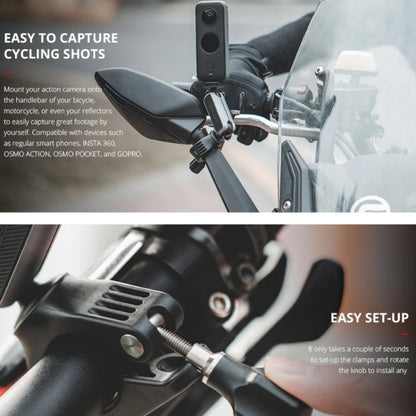 PGYTECH Action Camera Handlebar Mount For Insta360 ONE / ONE R / OSMO Action / GoPro - Bicycle Handlebar Mount by PGYTECH | Online Shopping South Africa | PMC Jewellery | Buy Now Pay Later Mobicred