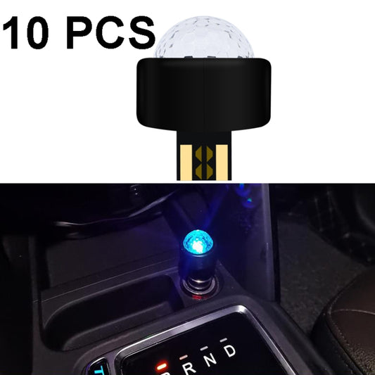 10 PCS Mini Rhythm Stage Lamp Car Colorful USB Atmosphere Light(D1) - Atmosphere lights by PMC Jewellery | Online Shopping South Africa | PMC Jewellery | Buy Now Pay Later Mobicred