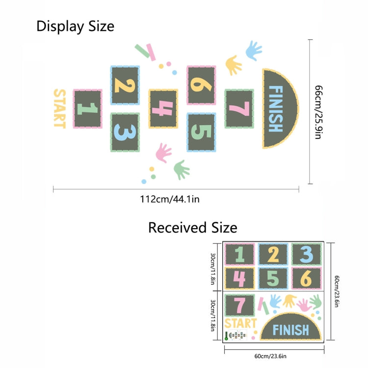 Digital Jumping Grid Game Floor Paste Preschool Ground Decoration For Children(zsz2895) - Sticker by PMC Jewellery | Online Shopping South Africa | PMC Jewellery