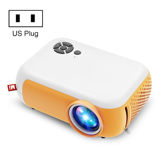 A10 480x360 Pixel Projector Support 1080P Projector ,Style: Same-screen White Yellow (US Plug) - Mini Projector by PMC Jewellery | Online Shopping South Africa | PMC Jewellery | Buy Now Pay Later Mobicred