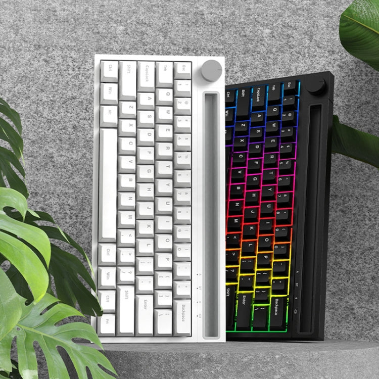 Ajazz K620T 62 Keys Bluetooth Wireless Dual Mode Mechanical Keyboard, Style: Pink Shaft (White) - free shipping - PMC Jewellery - Order now!