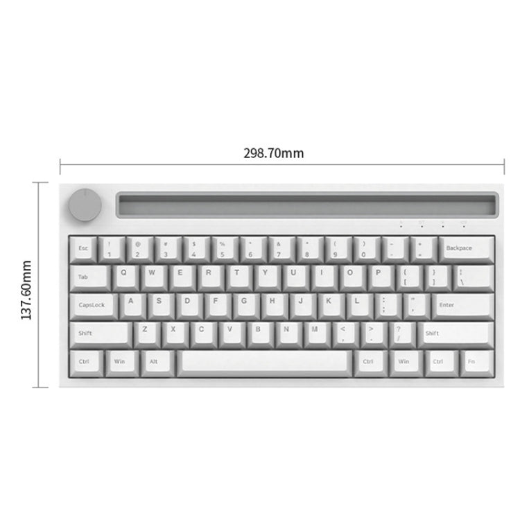 Ajazz K620T 62 Keys Bluetooth Wireless Dual Mode Mechanical Keyboard, Style: Pink Shaft (White) - free shipping - PMC Jewellery - Order now!