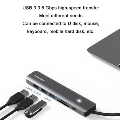 Blueendless Type-C+USB 3.0/2.0+HDMI4K HUB, Specification: 7 in 1 - USB HUB by Blueendless | Online Shopping South Africa | PMC Jewellery | Buy Now Pay Later Mobicred