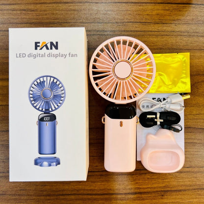 USB Handheld Digital Display Folding Aromatherapy Fan, Battery Capacity: 5000mAh(N15 White) - Electric Fans by PMC Jewellery | Online Shopping South Africa | PMC Jewellery | Buy Now Pay Later Mobicred