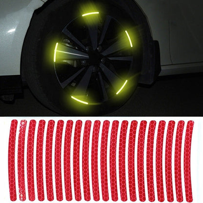 20pcs /Set Car Wheel Reflective Stickers 3D Personal Decoration Tire Warning Stickers(Red) - Decorative Strip by PMC Jewellery | Online Shopping South Africa | PMC Jewellery