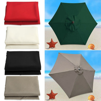 Polyester Parasol Replacement Cloth Round Garden Umbrella Cover, Size: 3m 6 Ribs(Khaki) - Patio Umbrella by PMC Jewellery | Online Shopping South Africa | PMC Jewellery