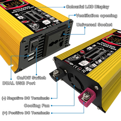 Tang 3 Generations Home Solar Generator Inverter+30A Controller+18W 12V Solar Panel, Specification: Yellow 12V To 110V - Modified Square Wave by PMC Jewellery | Online Shopping South Africa | PMC Jewellery | Buy Now Pay Later Mobicred