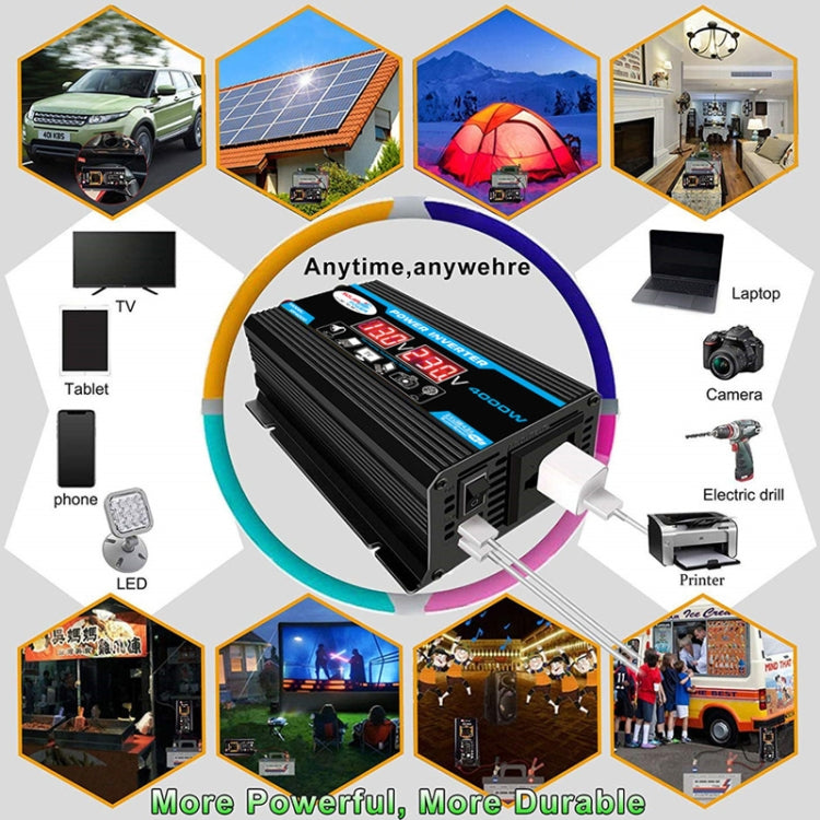 Solar Power System Inverter 30A Controller+18W 12V Solar Panel, Specification: Yellow 12V To 110V - Charger by PMC TechLife | Online Shopping South Africa | PMC TechLife | Buy Now Pay Later Mobicred
