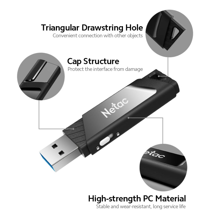 Netac U336 Protection With Lock Car High-Speed USB Flash Drives, Capacity: 64GB - USB Flash Drives by Netac | Online Shopping South Africa | PMC Jewellery | Buy Now Pay Later Mobicred