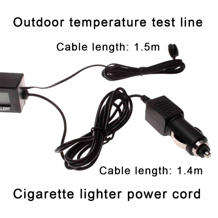Car Inside And Outside Dual Temperature+Clock+Voltage LED Electronic Display(Orange+Blue) - free shipping - PMC TechLife - Order now!