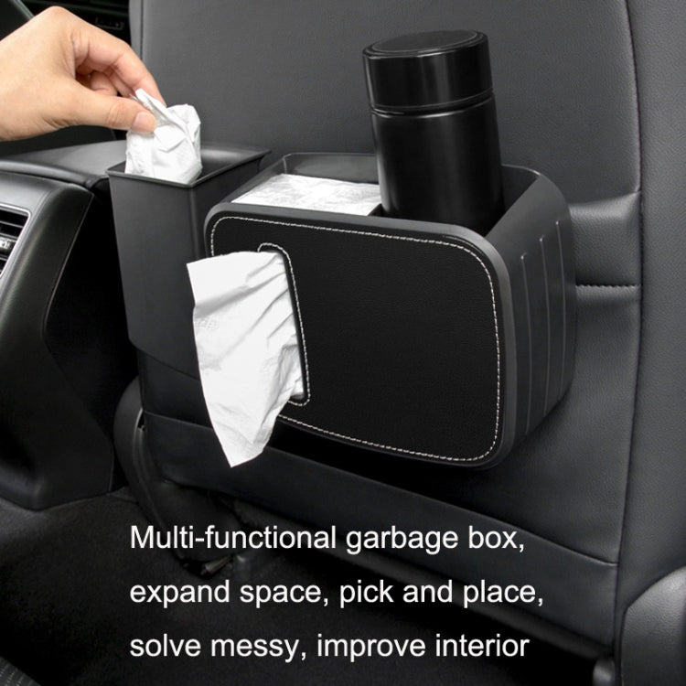 Car Drain Tissue Box Umbrella Storage Pocket Bag Storage Box Car Trash Can(Flip Fur Gray) - Tissue Boxes by PMC Jewellery | Online Shopping South Africa | PMC Jewellery | Buy Now Pay Later Mobicred