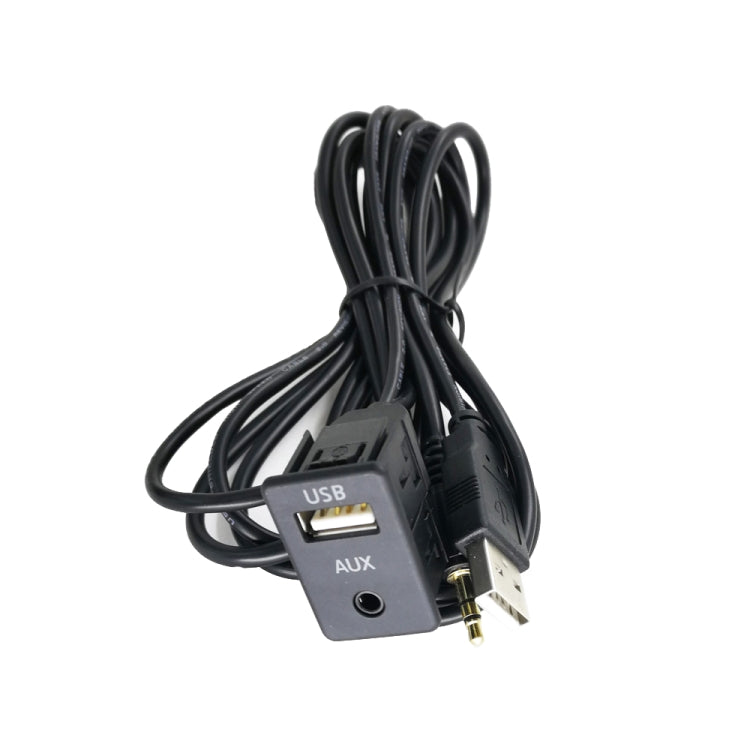 Car Modified AUX+USB Socket Audio Modification Accessories 3.5mm USB Extension Line - DIY Cables by PMC TechLife | Online Shopping South Africa | PMC TechLife