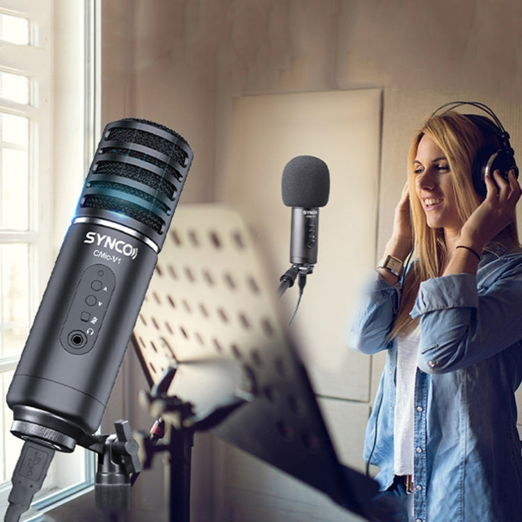 SYNCO V1 Live Large-diaphragm Radio Microphone(Black) - Microphone by PMC Jewellery | Online Shopping South Africa | PMC Jewellery | Buy Now Pay Later Mobicred