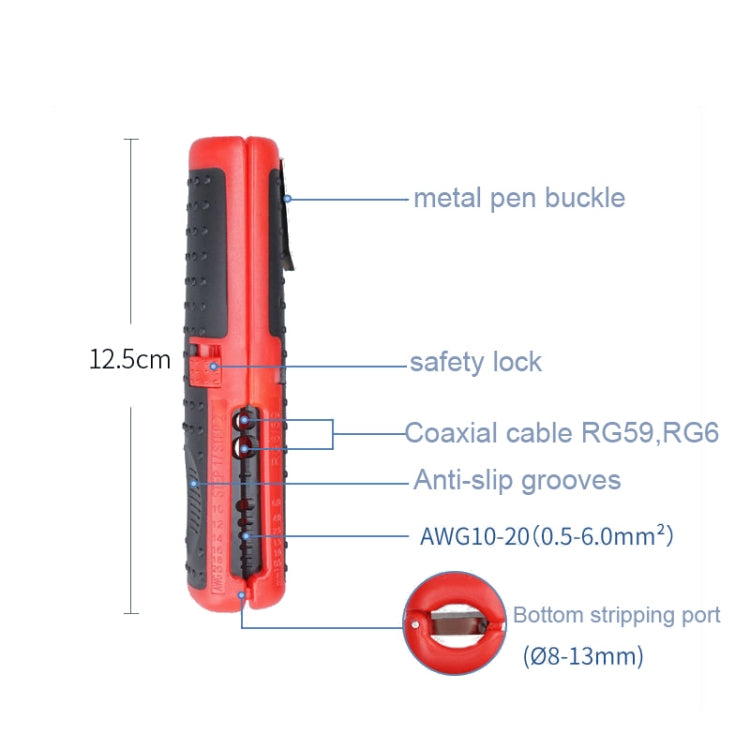 Network Cable Wire Coaxial Cable Multi-function Stripper - Lan Cable and Tools by PMC Jewellery | Online Shopping South Africa | PMC Jewellery | Buy Now Pay Later Mobicred