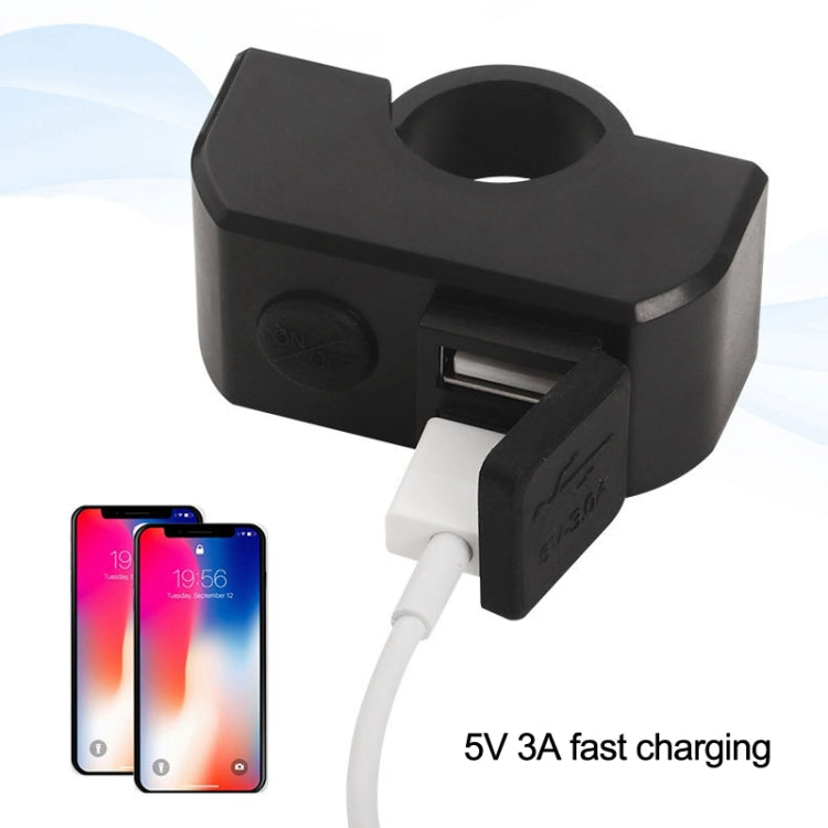 Motorcycle Dual USB Mobile Phone Charger 5V 3A Fast Charging(Black) - Battery Charger by PMC Jewellery | Online Shopping South Africa | PMC Jewellery | Buy Now Pay Later Mobicred