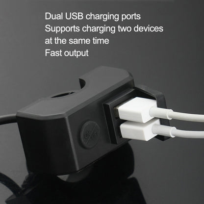 Motorcycle Dual USB Mobile Phone Charger 5V 3A Fast Charging(Black) - Battery Charger by PMC Jewellery | Online Shopping South Africa | PMC Jewellery | Buy Now Pay Later Mobicred