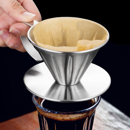 Double-layer Stainless Steel Pour-over Coffee Filter, Size: Small - Coffee Tools by PMC Jewellery | Online Shopping South Africa | PMC Jewellery