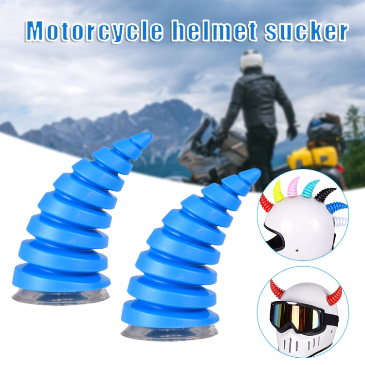 2PCS Motorcycle Horn Sucker Helmet Decoration(Black) - Ornamental Parts by PMC TechLife | Online Shopping South Africa | PMC TechLife