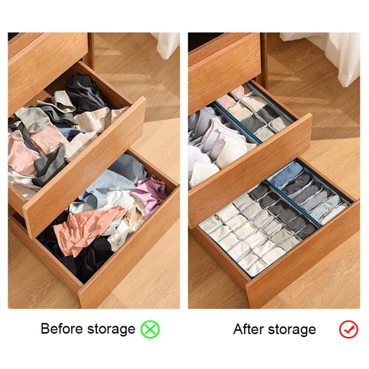 Foldable Drawer Clothes Storage Box, Spec: 7 Grids (Gray) - Storage Boxes by PMC TechLife | Online Shopping South Africa | PMC TechLife