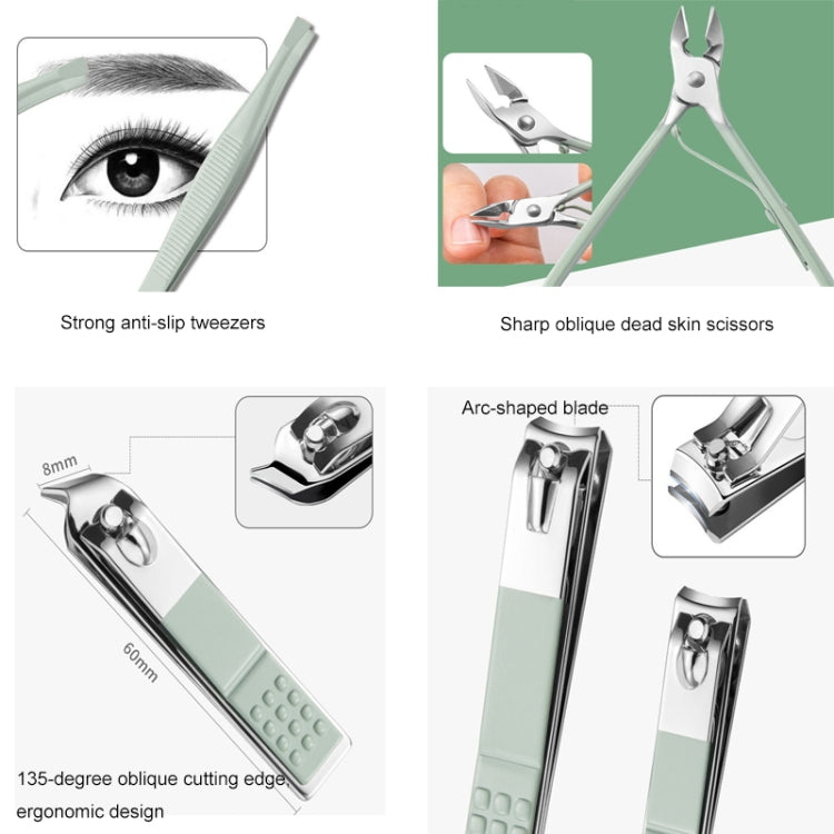 Nail Art Tool Set Nail Clippers Dead Skin Scissors Manicure Tool, Specification: 12 In 1 Coffee - Nail Clipper by PMC TechLife | Online Shopping South Africa | PMC TechLife