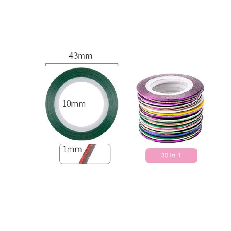 Sticky Shiny Nail Art Decorative Coil With Adhesive, Specification: Gold Silver Line 1mm 20 Color - Nail Stickers by PMC Jewellery | Online Shopping South Africa | PMC Jewellery | Buy Now Pay Later Mobicred