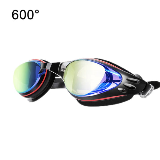 WAVE Electroplating HD Anti-fog Myopia Swimming Glasses, Color: Red Black 600 Degree - Swimming Glasses by WAVE | Online Shopping South Africa | PMC Jewellery | Buy Now Pay Later Mobicred