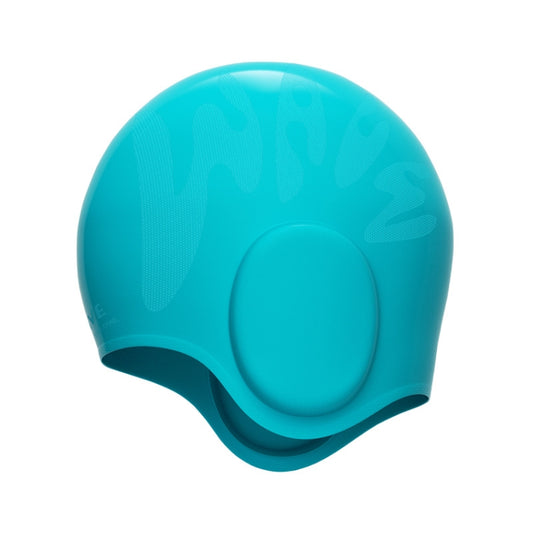 WAVE Waterproof Solid Color Ear Guard Silicone Swimming Cap, Color: Pink Blue - Swimming Caps by WAVE | Online Shopping South Africa | PMC Jewellery | Buy Now Pay Later Mobicred