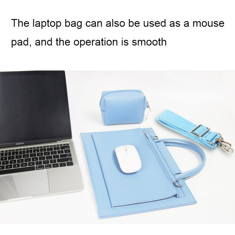 S176 Portable Waterproof Laptop Bag with Power Pack, Size: 13 inches(Sky Blue) - 13.3 inch by PMC Jewellery | Online Shopping South Africa | PMC Jewellery | Buy Now Pay Later Mobicred