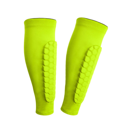 Sports Outdoor Basketball Ride Honeycomb Anti -Collision Leg Protection  M (Fluorescent Green) - Sports Safety by PMC Jewellery | Online Shopping South Africa | PMC Jewellery | Buy Now Pay Later Mobicred