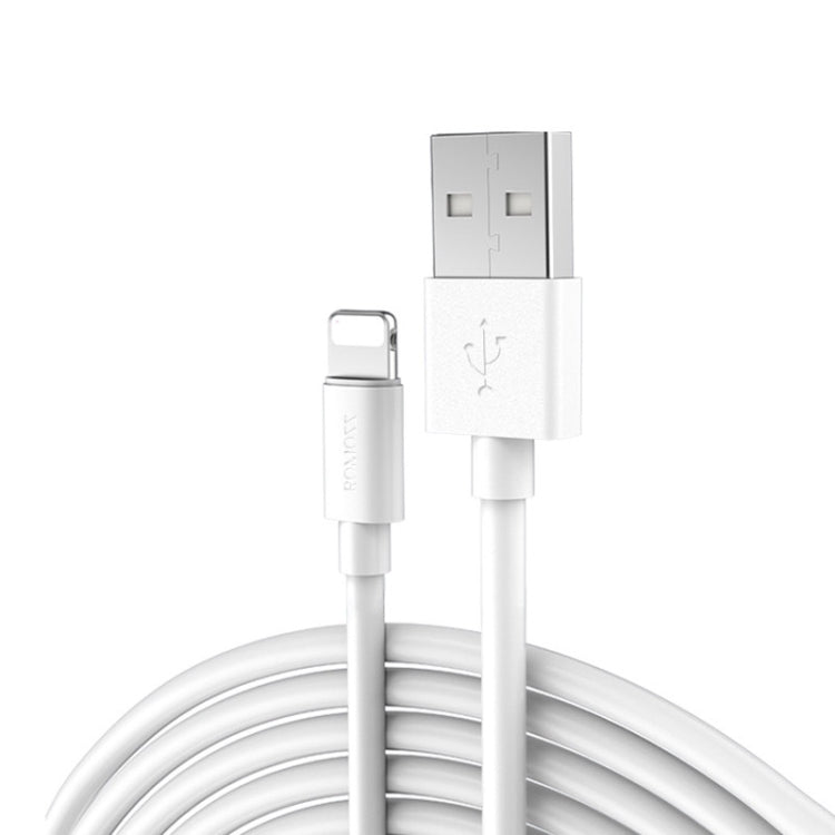 ROMOSS CB12 2.4A Mobile Phone USB Charging Data Cable for iPhone, Length: 0.2m - Normal Style Cable by ROMOSS | Online Shopping South Africa | PMC Jewellery | Buy Now Pay Later Mobicred