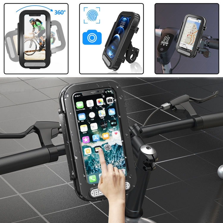 Bicycle Waterproof Bag Motorcycle Transparent Flip Phone Holder(Black) - Holders by PMC Jewellery | Online Shopping South Africa | PMC Jewellery | Buy Now Pay Later Mobicred