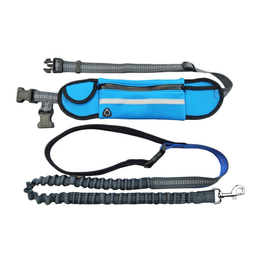 Pet Run Traction Rope Portable Waist Bag(Blue) - Leashes & Chest Strap by PMC Jewellery | Online Shopping South Africa | PMC Jewellery | Buy Now Pay Later Mobicred