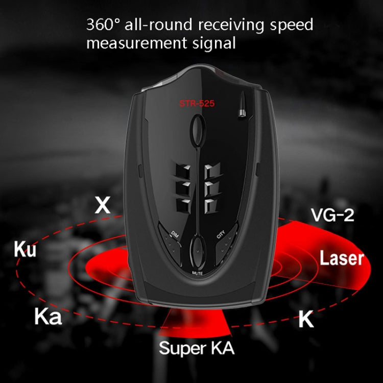STR-525 Electronic Dog Car Radar Full Frequency Flow Speed Early Warning Device - Radar Detectors by PMC TechLife | Online Shopping South Africa | PMC TechLife | Buy Now Pay Later Mobicred