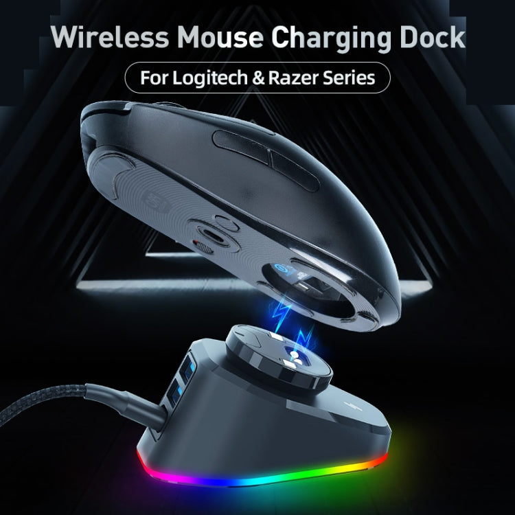 For Logitech G502 / GPW1 / 2 Wireless Mouse Charging Dock Stand Black Woven - Other by PMC TechLife | Online Shopping South Africa | PMC TechLife