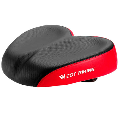 WEST BIKING Bicycle Widened And Comfortable Shock Absorbing Saddle(Black Red) - Bicycle Saddle by WEST BIKING | Online Shopping South Africa | PMC Jewellery