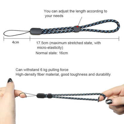 10 PCS Adjustable Mobile Phone Lanyard Short Type Lanyard Wrist Anti-lost Lanyard(Jacquard Blue) - Lanyards & Wrist Straps by PMC Jewellery | Online Shopping South Africa | PMC Jewellery