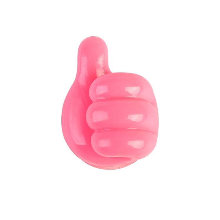 10 PCS Non-punching And Non-marking Adhesive Thumb Hook Cable Organizer(Pink) - Shelf & Hooks by PMC TechLife | Online Shopping South Africa | PMC TechLife