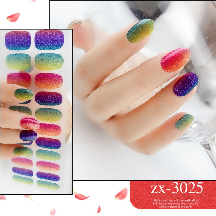 22 Fingers Shiny Onion Powder Starry Waterproof Nail Sticker(ZX-3025) - Nail Stickers by PMC Jewellery | Online Shopping South Africa | PMC Jewellery | Buy Now Pay Later Mobicred