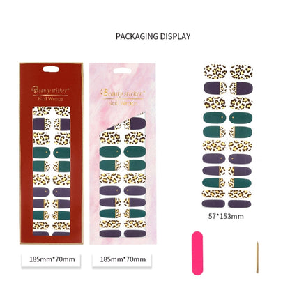 22 Fingers Shiny Onion Powder Starry Waterproof Nail Sticker(ZX-3033) - Nail Stickers by PMC Jewellery | Online Shopping South Africa | PMC Jewellery