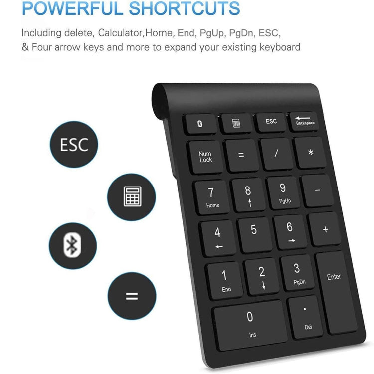 BT304 22 Keys Laptop Mini Wireless Keyboard, Spec: Bluetooth (Black) - Wireless Keyboard by PMC Jewellery | Online Shopping South Africa | PMC Jewellery | Buy Now Pay Later Mobicred